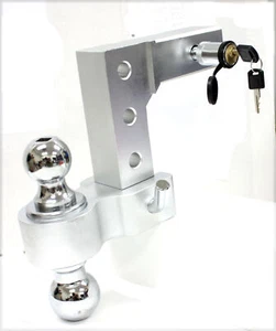 Casa rodante remolque de bolas de doble enganche ajustable de aluminio de 6" con bloqueo - Imagen 1 de 8