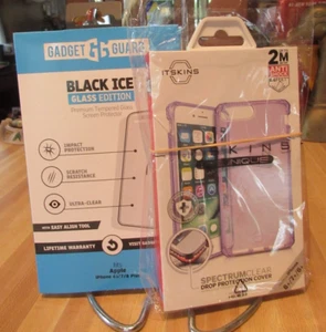 NEW Apple iPhone 6s/7/8+ Black Ice Screen Protector & Drop Protection Cover NRFB - Picture 1 of 12
