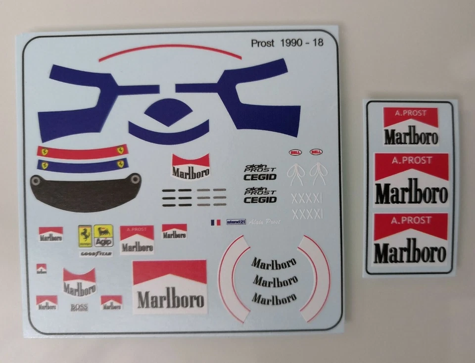 Ferrari 641 643 Alain Prost " Figure + Car Decals " 1990 / 1991 1/18 - Bild 1 von 1