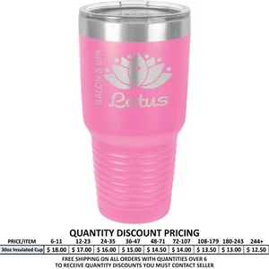Personalized Pink Vacuum Insulated Tumblers Custom Design Engraved Gifts Mug Cup - Bild 1 von 12