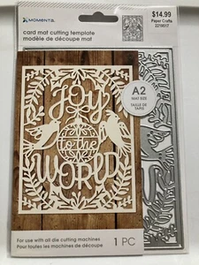 Momenta Card Mat Modello Fustellato Gioia di Natale al Mondo 1pz Misura Tappetino A2 - Foto 1 di 2