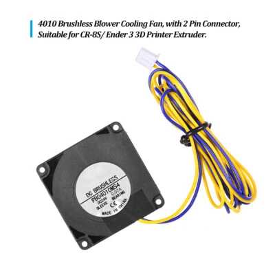Micro 4010 Brushless DC Cooling Blower Fan 40x40x10mm 24V 2Pin for CR-8S Ender 3 - Image 1 of 4