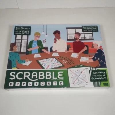 Scrabble Duplicate Brand Crossword Game Board Game Mattel 2020 - New & Sealed - Image 1 of 4