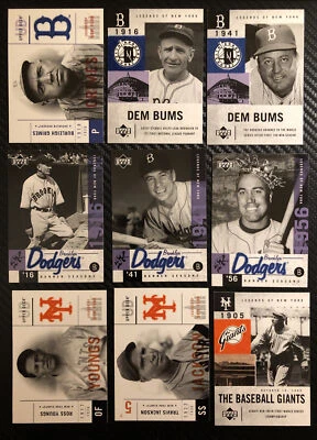2001 Upper Deck Legends Of New York Baseball Cards Lot You Pick - Image 1 of 4