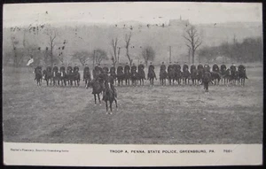 Postal de la Tropa de la Policía Estatal de Pensilvania A Monte Odín Seton Hill Rt30 Greensburg PA - Imagen 1 de 2