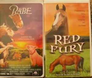 Babe Movie and Red fury VHS Video Tape for VCR Clamshell UPC Movie Film - Picture 1 of 3