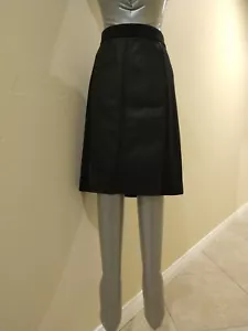 Neu mit Etikett Nicole by Nicole Miller mittelgroßer schwarzer Rock Kunstleder - Bild 1 von 5