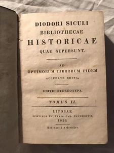 Diodorus Diodori: Siculi Bibliothecae. Editio stereotype - Tomus II. EA 1829 - Picture 1 of 4