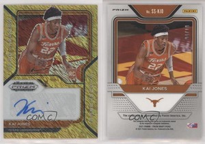 2021-22 Panini Prizm Draft Picks Gold Shimmer /10 Kai Jones Rookie Auto RC