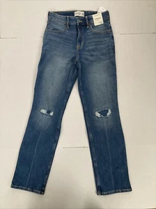 Abercrombie Kids High Rise Straight Jean Size 15/16 Regular, NWT - Picture 1 of 6