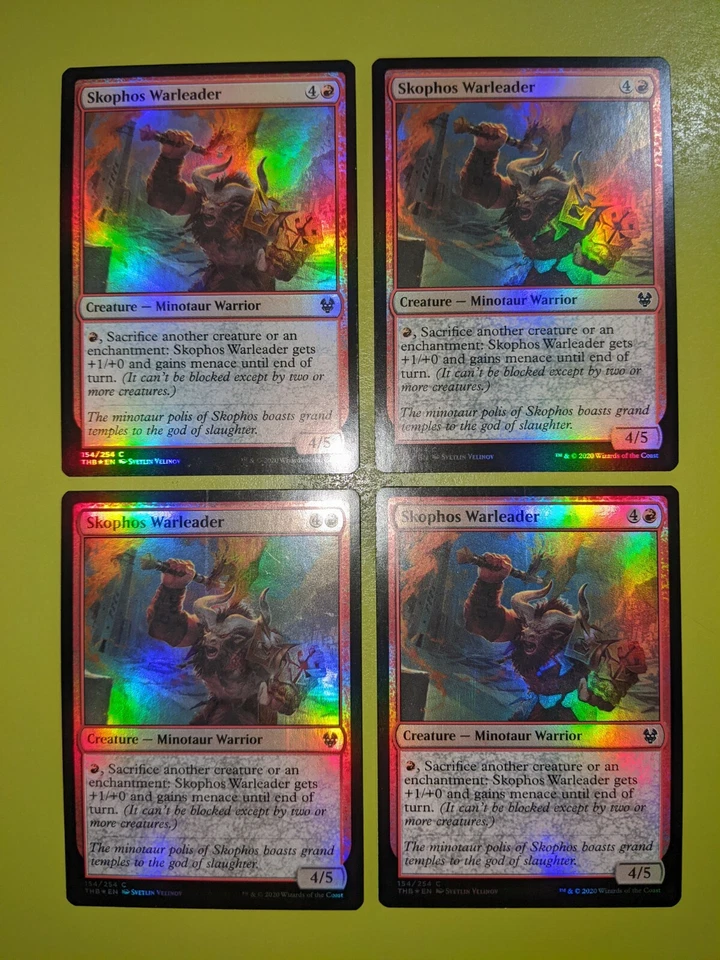FOIL Skophos Warleader x4 Theros: Beyond Death 4x Magic the Gathering MTG - Image 1 of 1