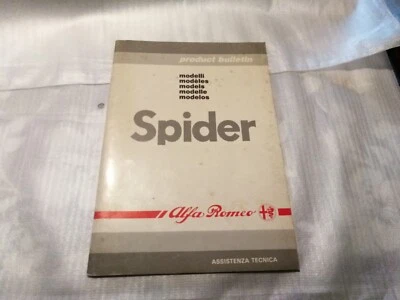 Manuale assistenza tecnica  Alfa Romeo Spider - Immagine 1 di 4