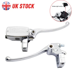 1" 25mm Universal Motorcycle Brake Clutch Master Cylinder Reservoir Levers UK - Picture 1 of 12