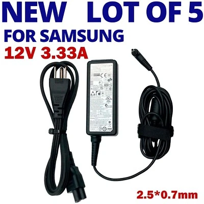 Brand NEW LOT 5 GENUINE SAMSUNG Chromebook 12V AC Adapter Charger 40W A12-040N1A - Image 1 of 4