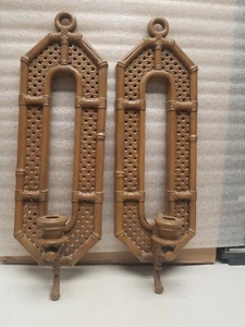 Set of 2 Plastic Sconce Candle Holders - Picture 1 of 2