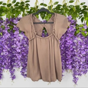 Banana Republic Silk Twist Blouse Beige Size S - Picture 1 of 3