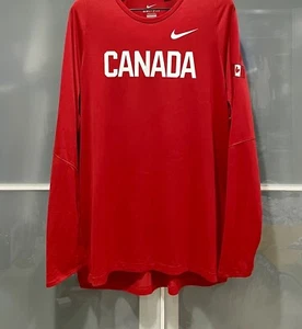 NIKE CANADA NATIONAL BASKETBALL TEAM SHOOTING SHIRT FIBA OLYMPIC JERSEY WBC L - Picture 1 of 3