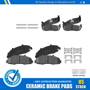 For 1999 2000 2001 2002 2003 Ford F-150 Front+Rear Ceramic Brake Pads w/Hardware - Picture 1 of 6
