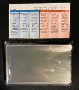 100 Strat-O-Matic Individual Card Sleeves for Baseball/Basketball - Picture 1 of 2