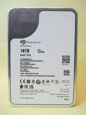 Seagate Exos X16 - ST16000NM001G - interne 3,5" 8,9cm Sata3 NAS Festplatte 16TB - Bild 1 von 4