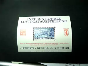 Germania Berlino Wurttemberg 5DM foglio ricordo MLH non quotato 1971 $5,95 - Foto 1 di 2