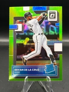 2022 Donruss Optic Baseball - Bryan De La Cruz RC - Lime Green Rated Rookie - Picture 1 of 2