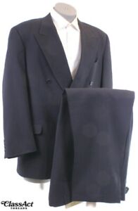 Krizia 2 Pc Suit Double Breasted 2 Pc Suit 44L Pleated Fronts 37" Waist