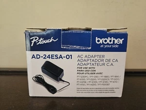 Genuine Brother AD-24ESA01 Black AC Power Adapter for P-Touch Label Printers NEW - Picture 1 of 3
