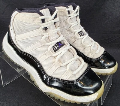 Кроссовки баскетбольные Nike 378038-100 Air Jordan 11 ретро белые на шнуровке молодежные размер США 1 год - Изображение 1 из 4