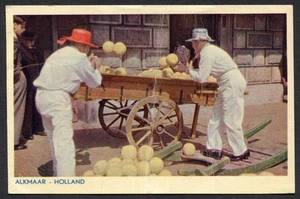 ALKMAAR Cheese market Netherlands 1931 HOEK VAN HOLLAND Cancel POSTCARD - Picture 1 of 2