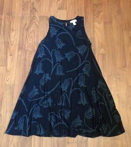 LOFT Outlet Vestido Negro Sin Mangas Verde Azulado Floral Línea A Columpio Pullover PEQUEÑO - Imagen 1 de 12