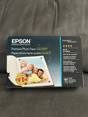 Epson Premium Photo Paper - Glossy Borderless 4" x 6" - 100 Sheets - Image 1 of 3