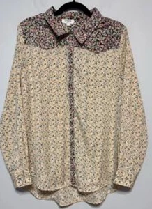 Vintage Western Pearl Snap Shirt M 90er Cowgirl Rodeo Rockabilly Floral - Bild 1 von 4