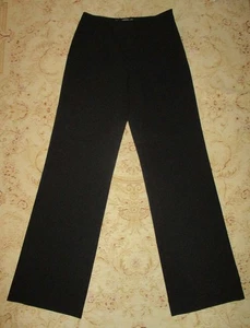Next Stretchy Black Straight Trousers 8R - Picture 1 of 4