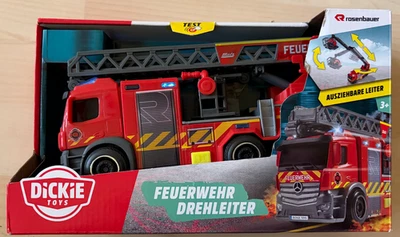 Dickie Toys Feuerwehrauto Drehleiter Licht & Sound Feuerwehr Auto Spielzeug Neu - Bild 1 von 4