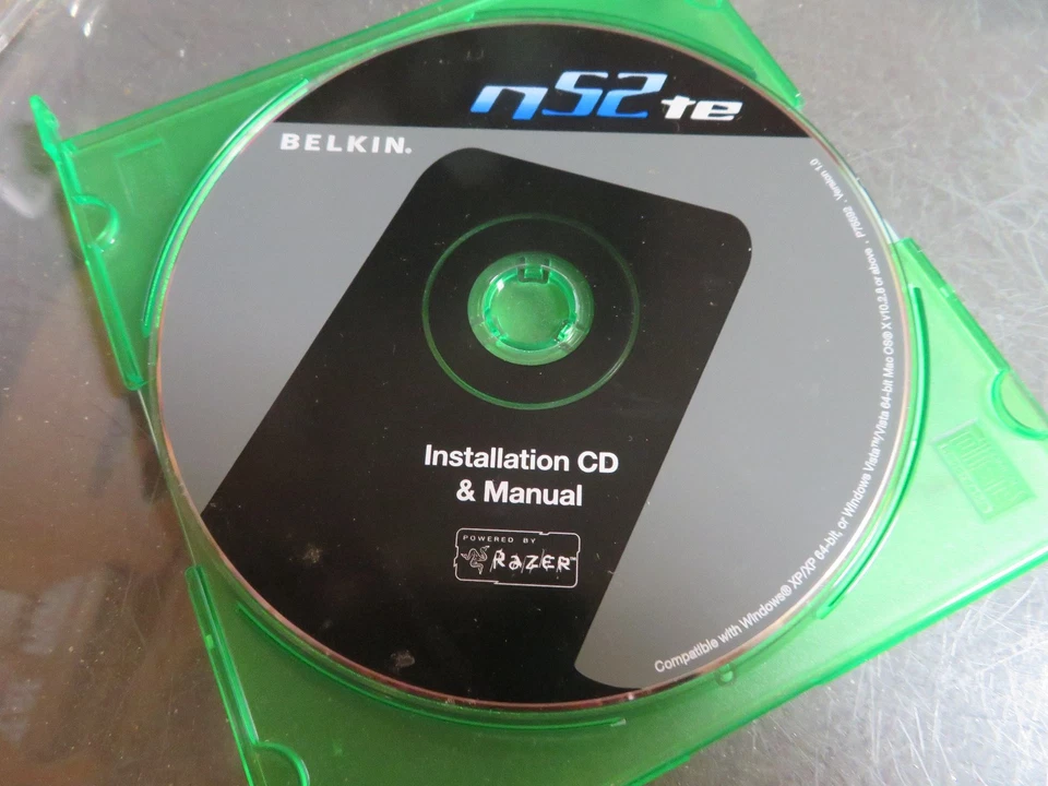 Belkin N52te Installation CD & Manual by Razer--Version 1.0-DISC ONLY!!! - Image 1 of 1