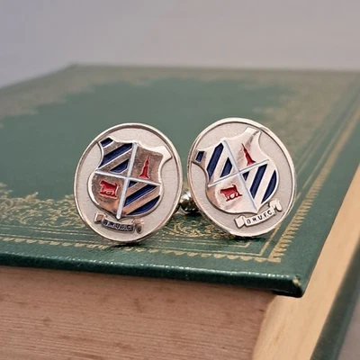 Silver tone cufflinks, Botton Wanders F.C, Oval, LL-298 - Image 1 of 3