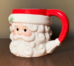 unused hosting the holidays figural santa coffee/tea mug/cup christmas lenox - Picture 1 of 12
