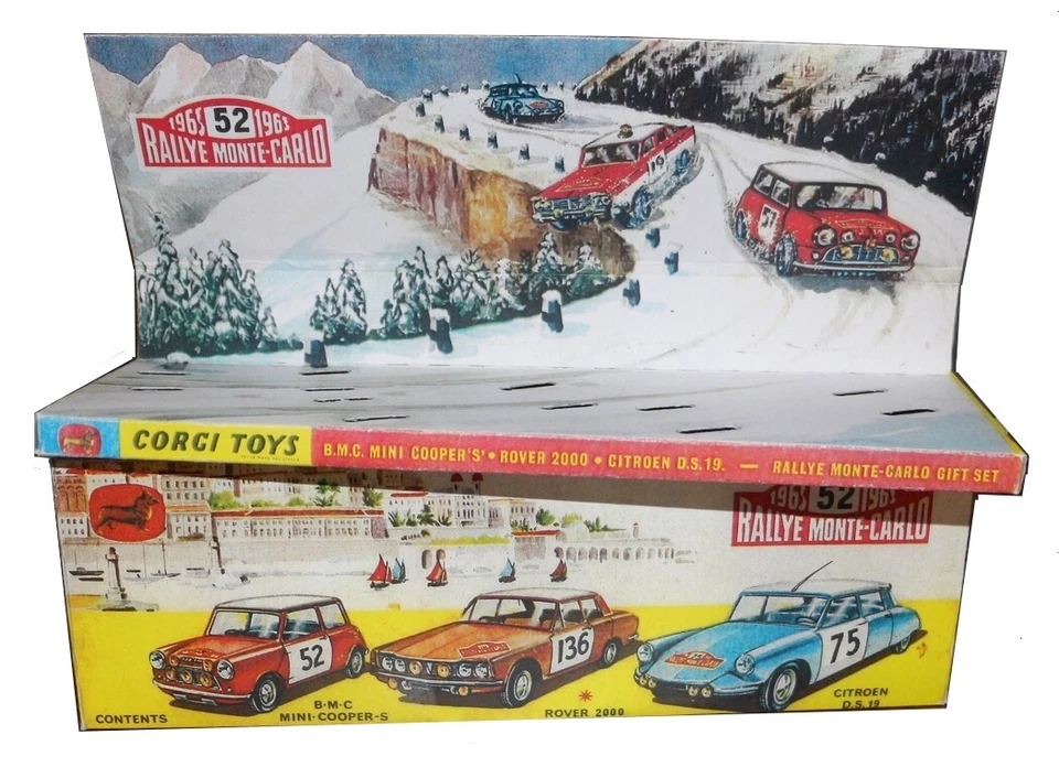 Corgi toys boîte gift set 38 rallye monte carlo mini rover citroen