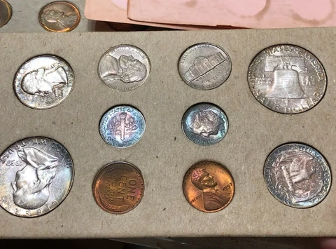 1957 Double Mint Set, Full 20-Piece Set, Gorgeously Toned, Sharp, PQ Pieces Cover