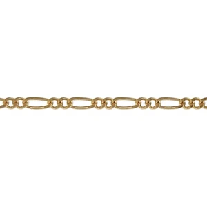 Chaîne de cou maille Figaro Plaqué Or 18 carats - Longueur 45cm - Largeur 1,8mm - Imagen 1 de 4