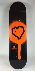 BLUEPRINT skateboards deck 8.25” RARE quality Spray Heart Black Orange - Picture 1 of 5