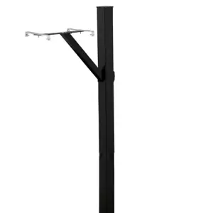 Steel Drive-In, Top Mount, Mailbox Post Kit, Black - Picture 1 of 12