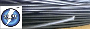 3/64 " inch 1.19mm BLACK  2:1 heat shrink tubing polyolefin (1 FOOT) - Picture 1 of 1