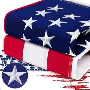 Amerikanische Flagge 8 x 12 Fuß Outdoor Schwerlast 100 % in USA, stabile USA-Flagge 8 x 12 Fuß, A - Bild 1 von 11