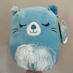 NWT Blue Squishmallow 8" Bara Beaver Soft Fuzzy Belly Teal Tail Stuffed Animal - Picture 1 of 3