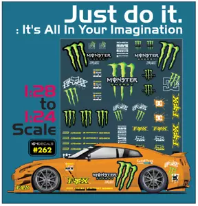 Sponsor Racing Water Slide Decal White Toner 1/24 - 1/28 RC Dicast Hot! #262 - Picture 1 of 5