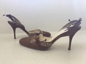 ALEXANDRA NEEL DAMEN SCHUHE BRAUN 38 PUMPS HEELS MADE IN ITALY - Bild 1 von 8