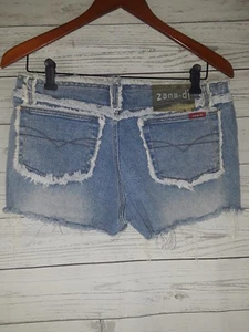 Zana Di Juniors Light Dist. Vintage-Waschung ausgefranster Rand niedriger Bund Jeansshorts Größe 9 - Bild 1 von 5