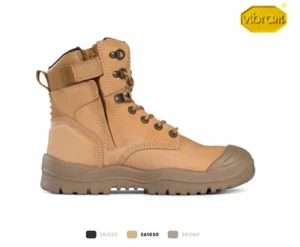 Mongrel 561050 High Leg Zipsider Safety Men Wm Work Boots Scuff Cap Vibram Soles - Picture 1 of 4